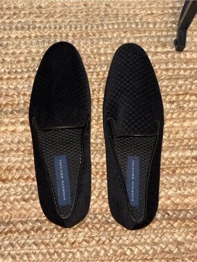 Giorgio Brutini Black Suede Slip-On Dress Loafers